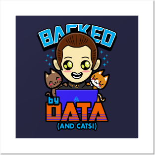 Funny Cute Kawaii Trekkie Sci-fi Data Cat Lover Android Meme Posters and Art